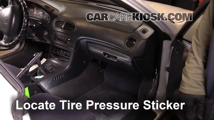 1994 Honda Civic del Sol S 1.5L 4 Cyl. Tires & Wheels Check Tire Pressure